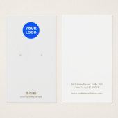 Voeg uw aangepaste Logo Grijze weergavekKaart toe Visitekaartje (Voorkant /achterkant)