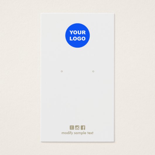 Voeg uw aangepaste Logo Grijze weergavekKaart toe Visitekaartje (Voorkant)