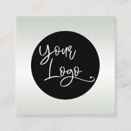 Voeg uw aangepaste Logo groen en witte ombre toe Vierkante Visitekaartje