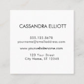 Voeg uw aangepaste Logo helder groen en wit toe Vierkante Visitekaartje (Achterkant)