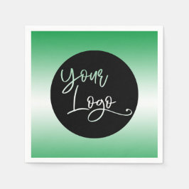 Voeg uw aangepaste Logo Heldergroen en Witte Ombre Servet
