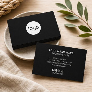 Voeg uw aangepaste logo modern minimalistisch toe visitekaartje