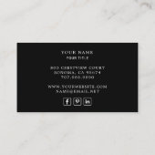 Voeg uw aangepaste Logo Professional Black Bus toe Visitekaartje (Achterkant)