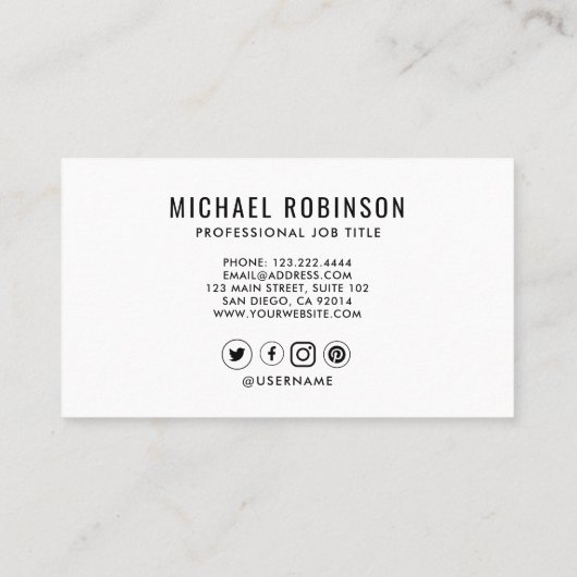 Voeg uw aangepaste Logo Professional toe Visitekaartje (Achterkant)