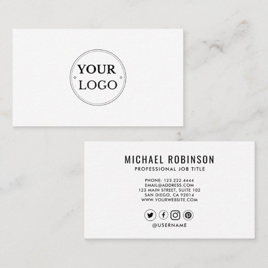 Voeg uw aangepaste Logo Professional toe Visitekaartje (Voorkant / Achterkant)