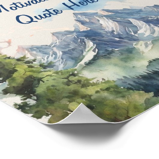 Voeg uw aangepaste offerte Waterverf Mountain Poster (Hoek)