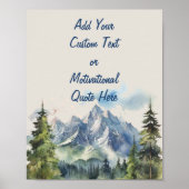 Voeg uw aangepaste offerte Waterverf Mountain Poster (Voorkant)