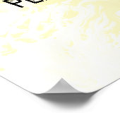 Voeg uw aangepaste offerte wit marmer Bord geel Poster (Hoek)