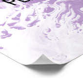 Voeg uw aangepaste offerte wit marmer licht Paarse Poster (Hoek)