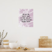 Voeg uw aangepaste offerte wit marmer mauve roze poster (Keuken)