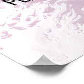Voeg uw aangepaste offerte wit marmer mauve roze poster (Hoek)