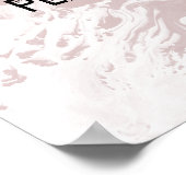 Voeg uw aangepaste offerte wit marmer op stoffig R Poster (Hoek)