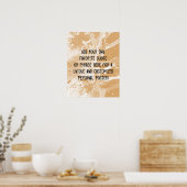 Voeg uw aangepaste offerte wit marmer Sinaasappel  Poster (Keuken)