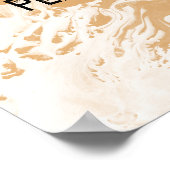 Voeg uw aangepaste offerte wit marmer Sinaasappel  Poster (Hoek)