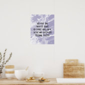 Voeg uw aangepaste offerte wit marmer stoffige Paa Poster (Keuken)