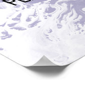 Voeg uw aangepaste offerte wit marmer stoffige Paa Poster (Hoek)