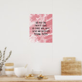 Voeg uw aangepaste offerte wit marmeren aardbeieni poster (Keuken)