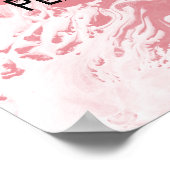 Voeg uw aangepaste offerte wit marmeren aardbeieni poster (Hoek)