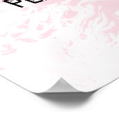 Voeg uw aangepaste offerte wit marmeren pastel roz poster (Hoek)