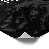 Voeg uw aangepaste offerte zwart en grijs marmer t poster (Hoek)