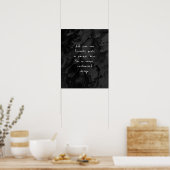 Voeg uw aangepaste offerte zwart en grijs marmer t poster (Keuken)