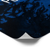 Voeg uw aangepaste offerte zwart & koningsblauw ma poster (Hoek)