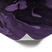 Voeg uw aangepaste offerte zwart marmer, helder Pa Poster (Hoek)