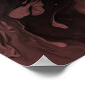 Voeg uw aangepaste offerte zwart marmer, marsala r poster (Hoek)