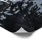 Voeg uw aangepaste offerte zwart marmer op Dusty B Poster (Hoek)