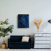 Voeg uw aangepaste offerte zwart marmer (Royal Blu Poster