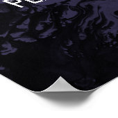 Voeg uw aangepaste offerte zwart marmer, stoffige  poster (Hoek)