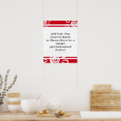 Voeg uw aangepaste prijsopgave toe aan de bloemen  poster (Keuken)