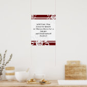 Voeg uw aangepaste prijsopgave toe aan de bloemen poster (Keuken)