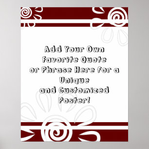 Voeg uw aangepaste prijsopgave toe aan de bloemen poster