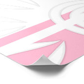 Voeg uw Aangepaste prijsopgave toe en licht roze b Poster (Hoek)