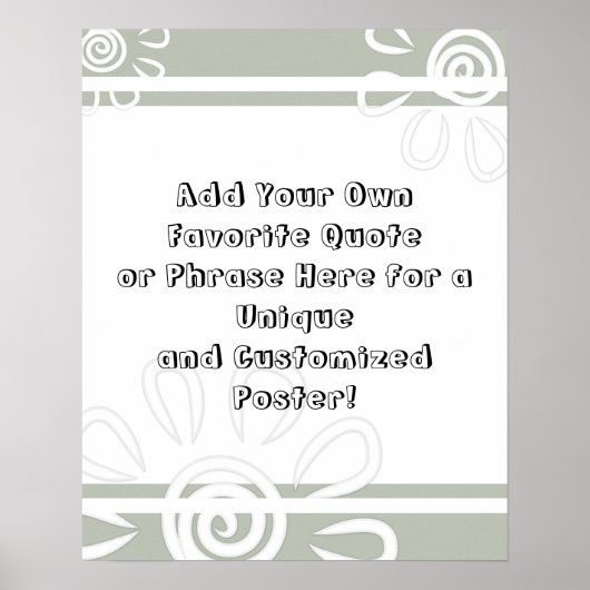 Voeg uw aangepaste prijsopgave toe Groen blokjes Poster (Voorkant)