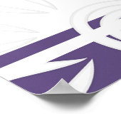 Voeg uw aangepaste prijsstrepes Paars toe Poster (Hoek)