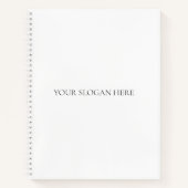 Voeg uw aangepaste slogan of offerte in Serif Font Notitieboek (Voorkant)