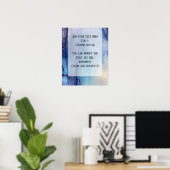 Voeg uw aangepaste tekst Blauw en Paarse alcoholin Poster (Thuiskantoor)