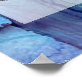 Voeg uw aangepaste tekst Blauw en Paarse alcoholin Poster (Hoek)