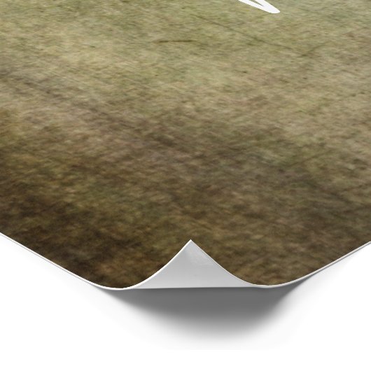 Voeg uw aangepaste tekst bruin en groene grunge to poster (Hoek)