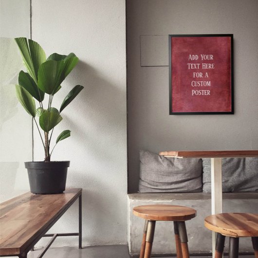 Voeg uw aangepaste tekst diepte Bourgogne toe Poster