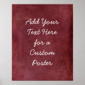 Voeg uw aangepaste tekst diepte Bourgogne toe Poster (Voorkant)