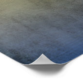 Voeg uw aangepaste tekst Geel en Blauw Grunge toe Poster (Hoek)