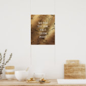 Voeg uw aangepaste tekst Gold & Black Marble Poster (Keuken)