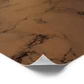 Voeg uw aangepaste tekst Gold & Black Marble Poster (Hoek)
