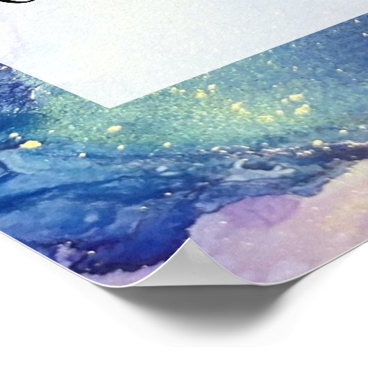 Voeg uw aangepaste tekst kleurrijke Abstracte alco Poster (Hoek)