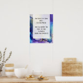 Voeg uw aangepaste tekst kleurrijke Abstracte alco Poster (Keuken)