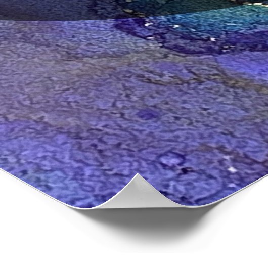 Voeg uw aangepaste tekst organische Abstracte alco Poster (Hoek)