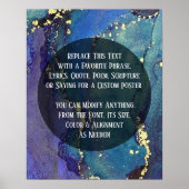 Voeg uw aangepaste tekst organische Abstracte alco Poster (Voorkant)